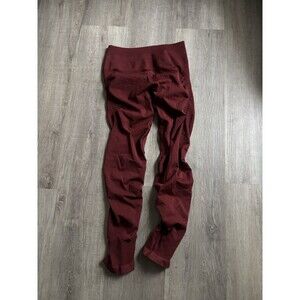 Alphalete Burgundy Seamless Leggings Women's Size M Workout Gym